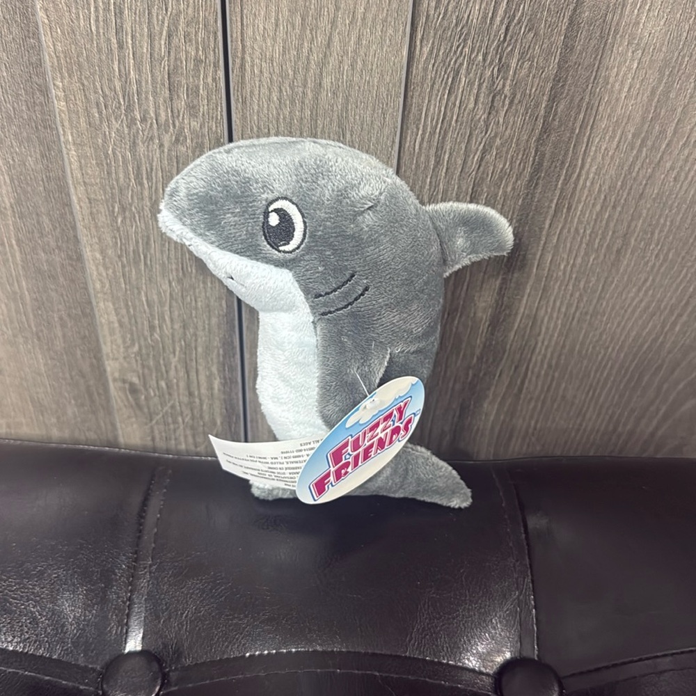 Vintage Great White Shark Mini 6" Plush Stuffed Toy by Fuzzy Friends With Tag